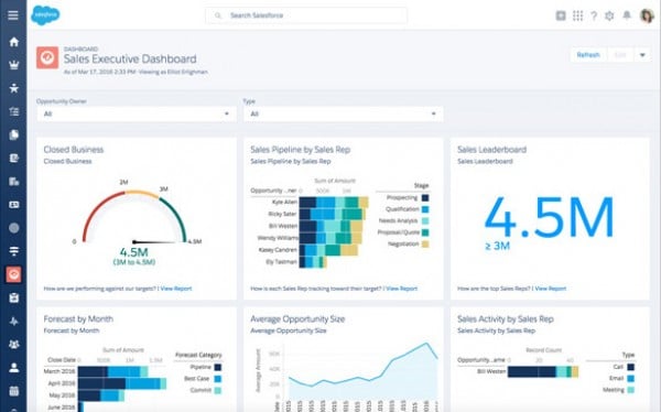 salesforce-sales executive dashboard